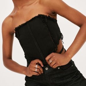 COPY - Denim tie corset top